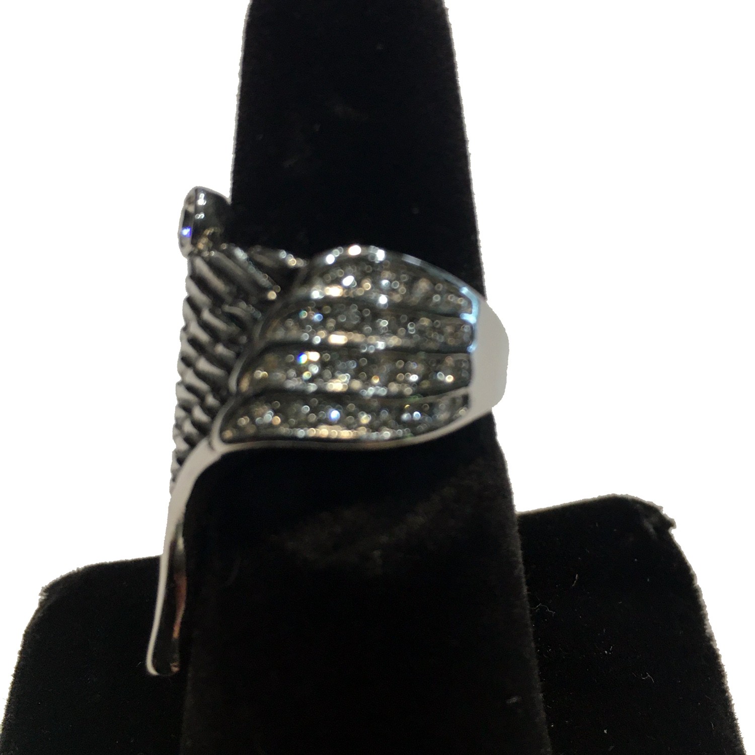 WING STONE RING BLACK STAINLESS STEEL 6-10